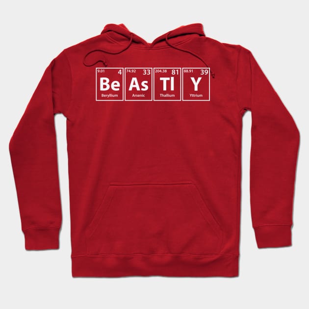 Beastly (Be-As-Tl-Y) Periodic Elements Spelling Hoodie by cerebrands